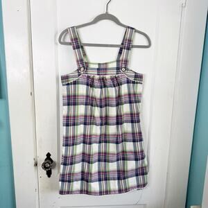 Juicy Couture Y2K McBling Colorful Jumper Mini Dress Plaid Pastel 4 Oughts Rave